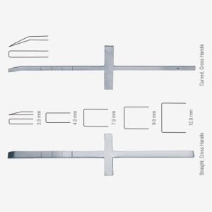 Cottle Bone Chisel - Cross Handle